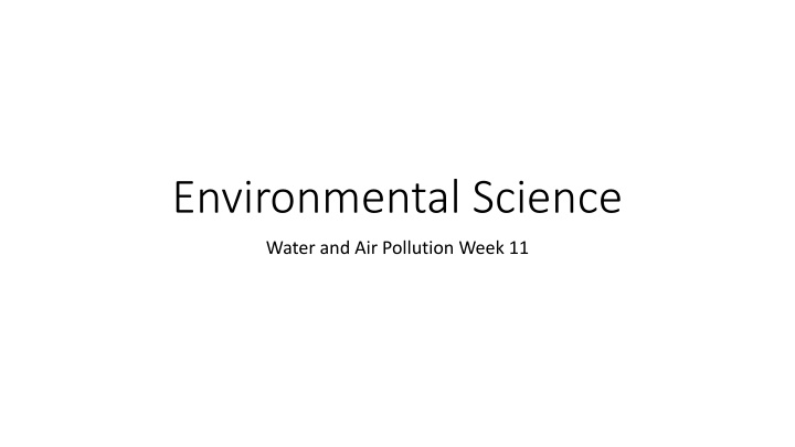 environmental science