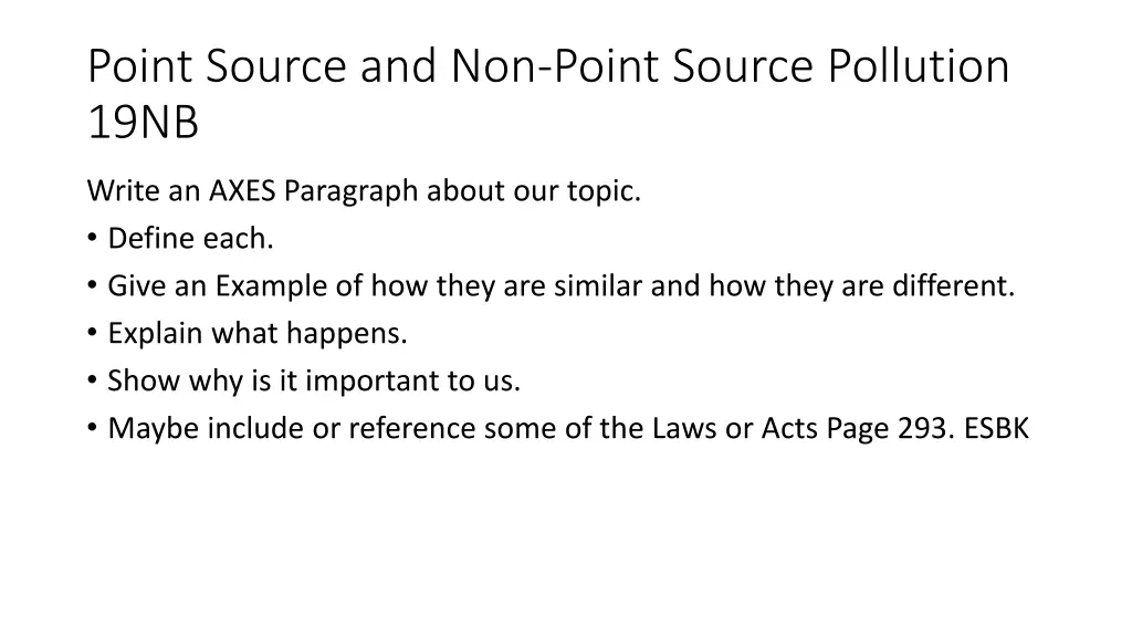 point source and non point source pollution 19nb