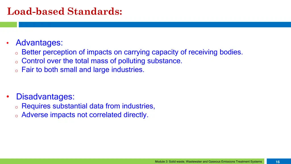 load based standards