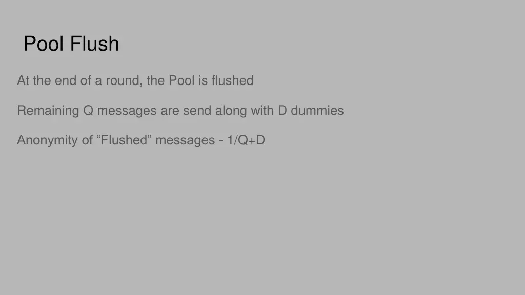 pool flush