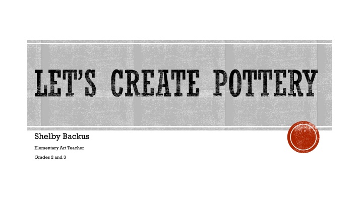 let s create pottery