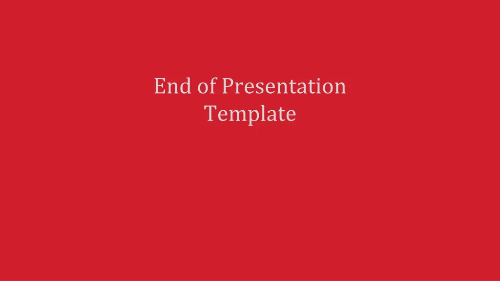 end of presentation template