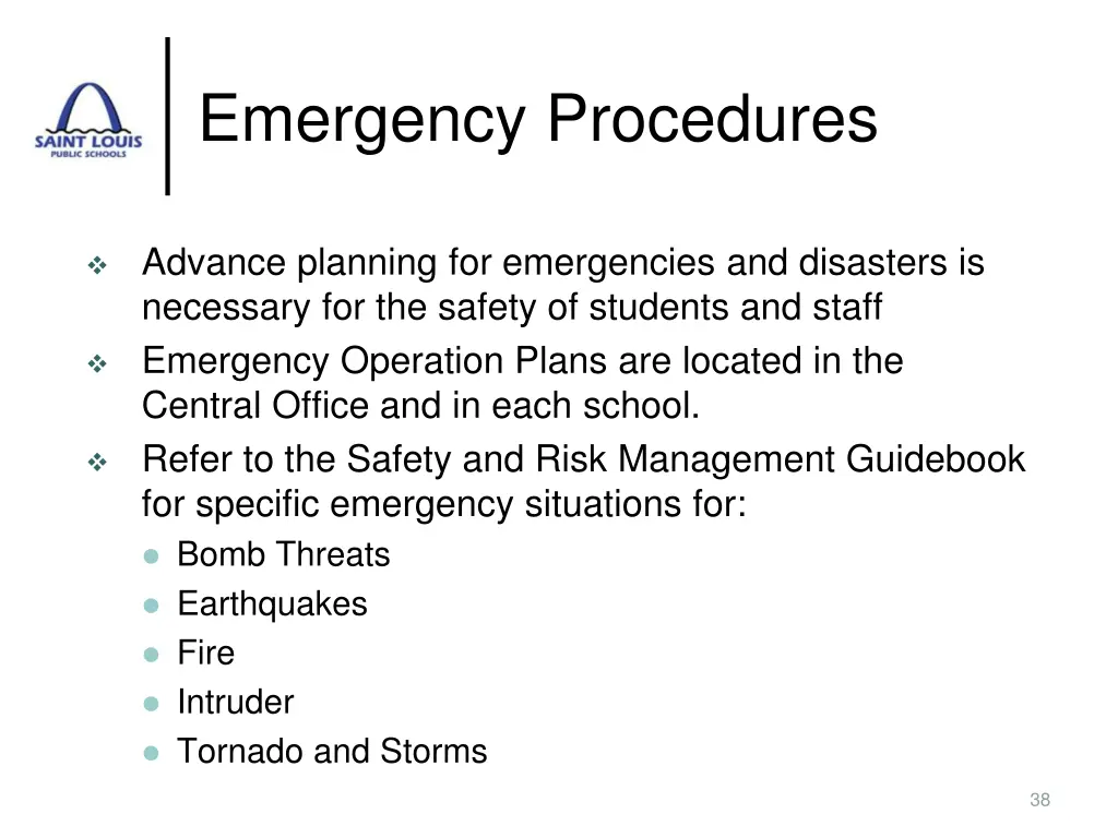 emergency procedures