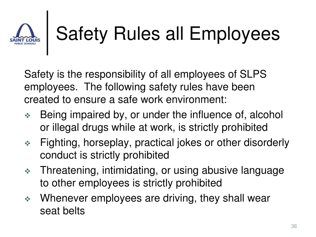 safety rules all employees