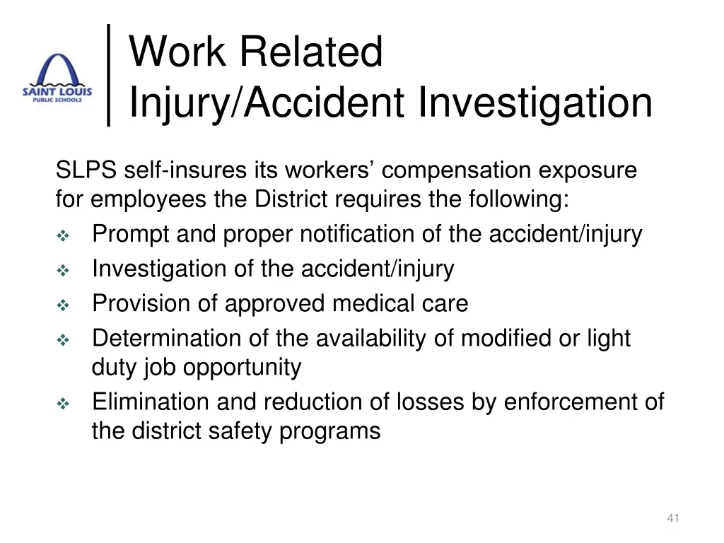 work related injury accident investigation