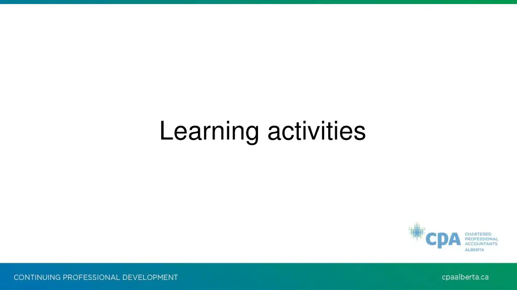 learning activities