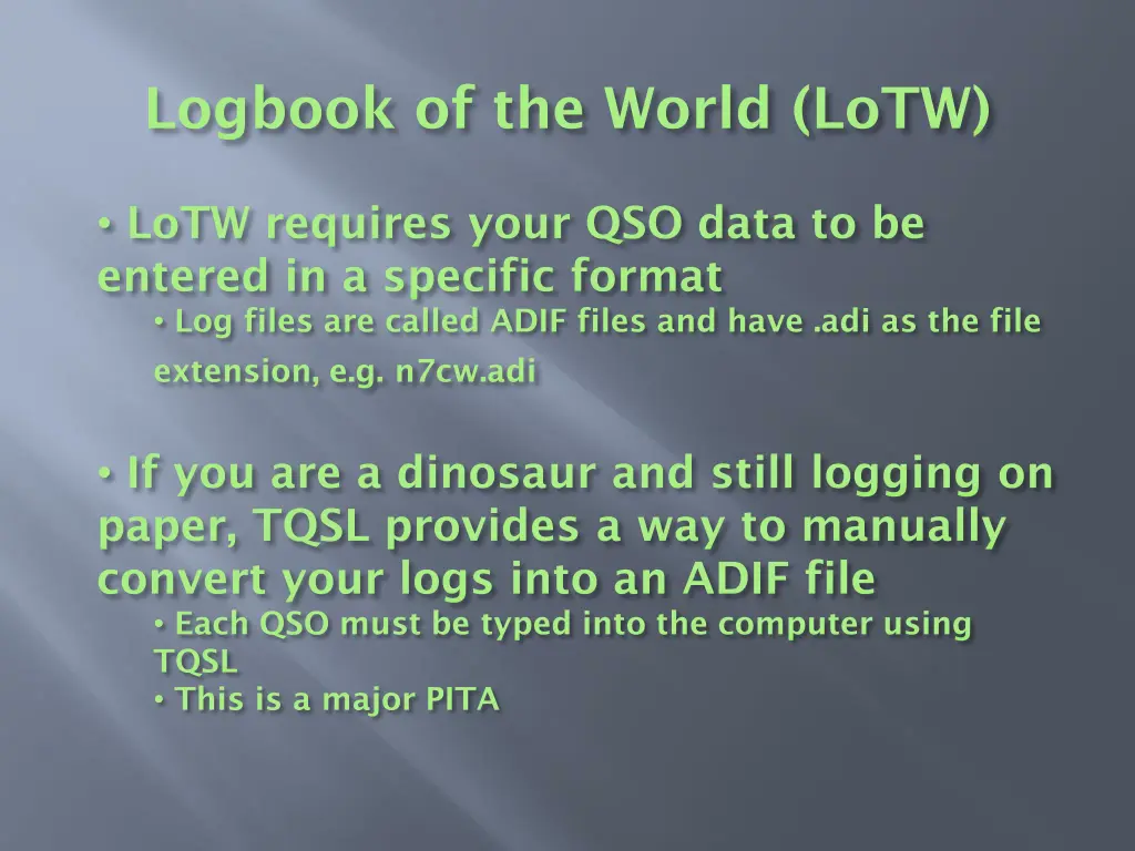 logbook of the world lotw 13