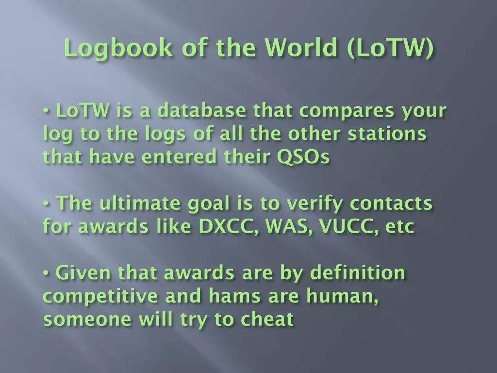 logbook of the world lotw
