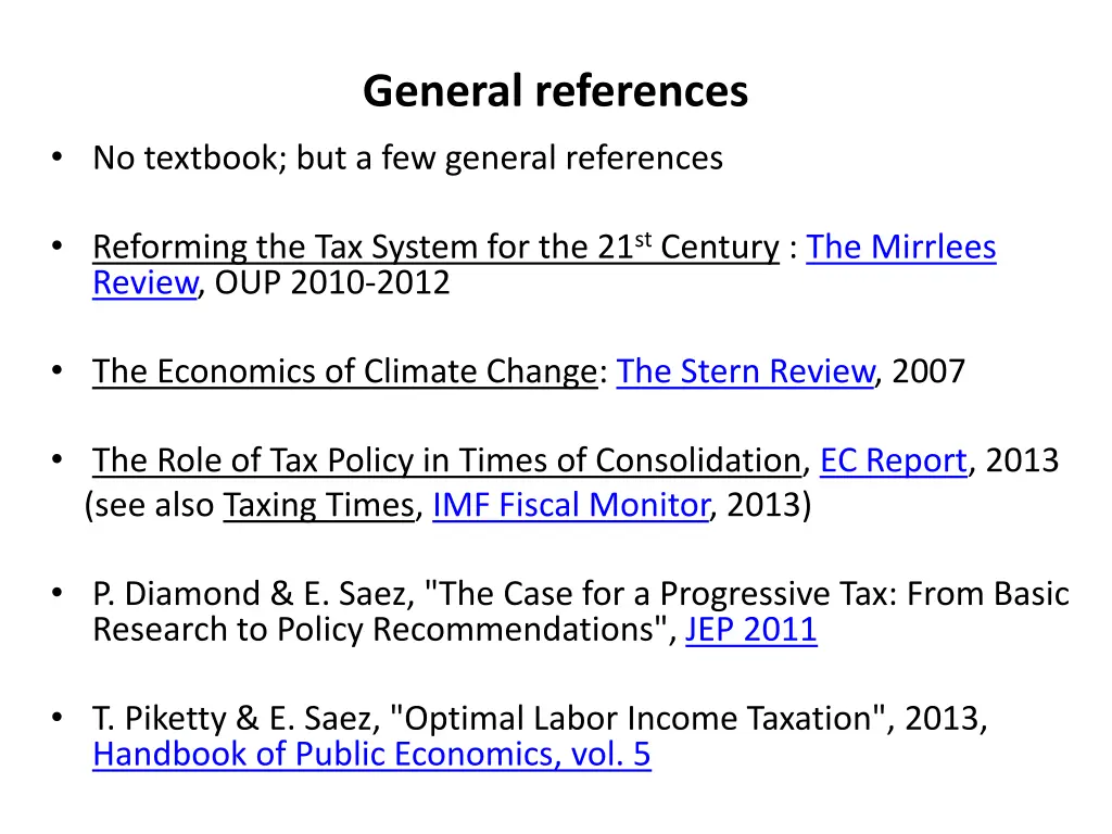 general references