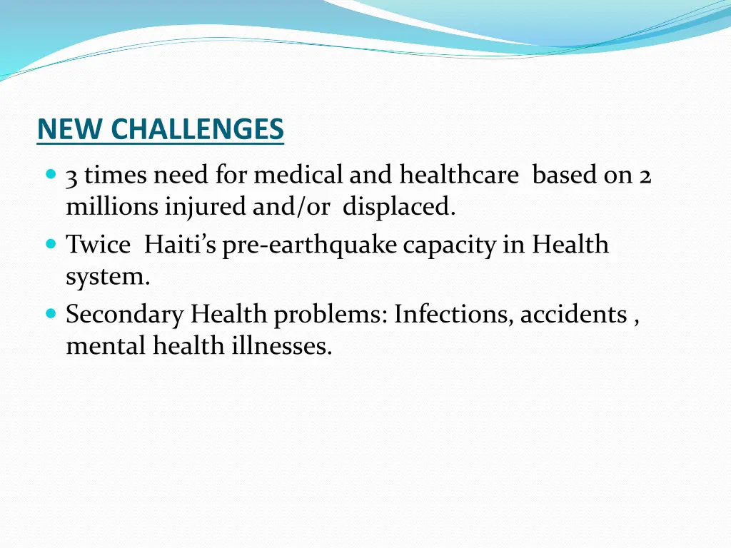 new challenges