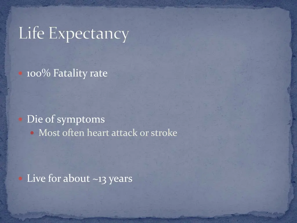life expectancy