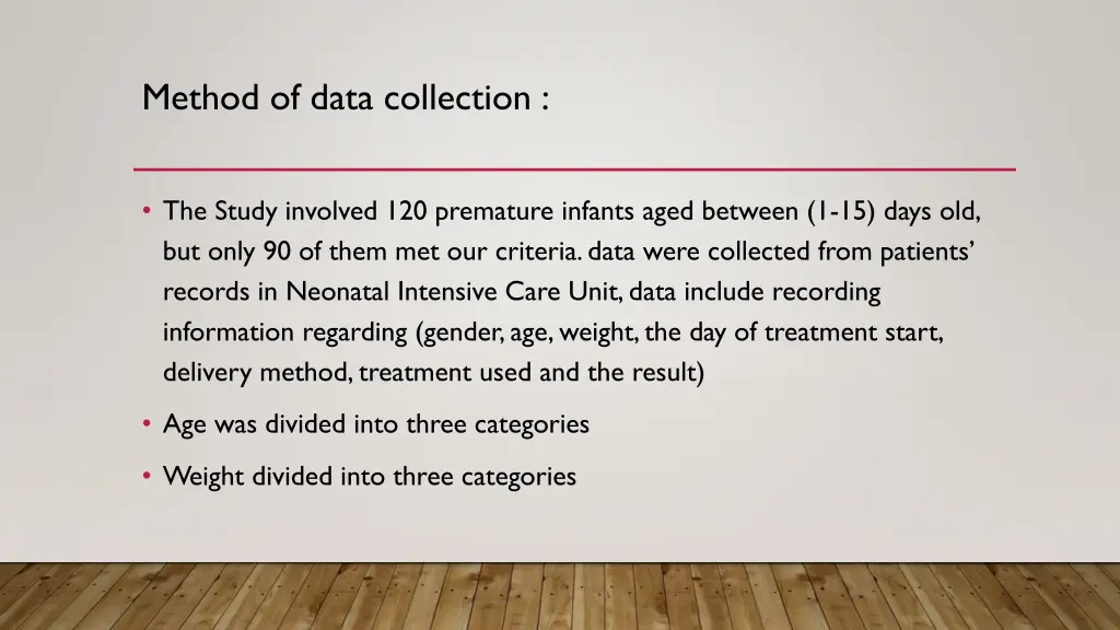 method of data collection