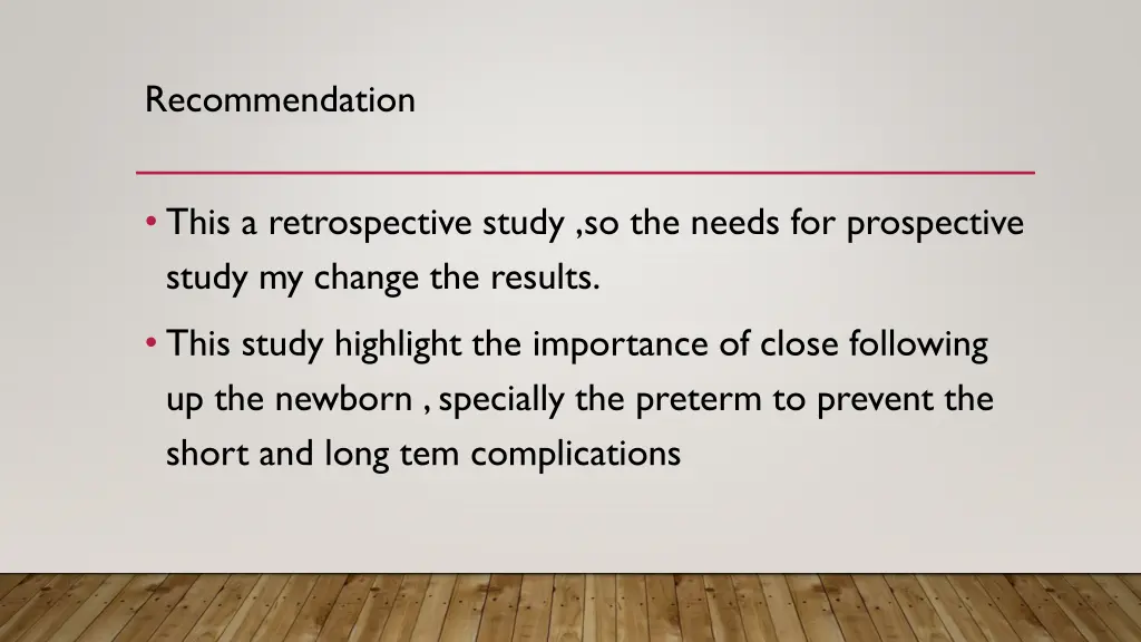recommendation