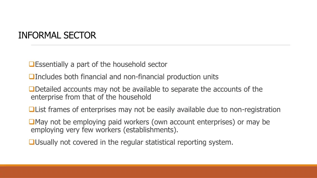 informal sector
