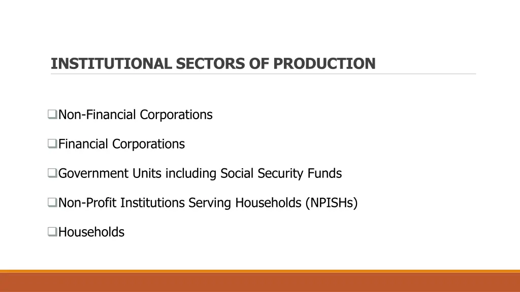 institutional sectors of production
