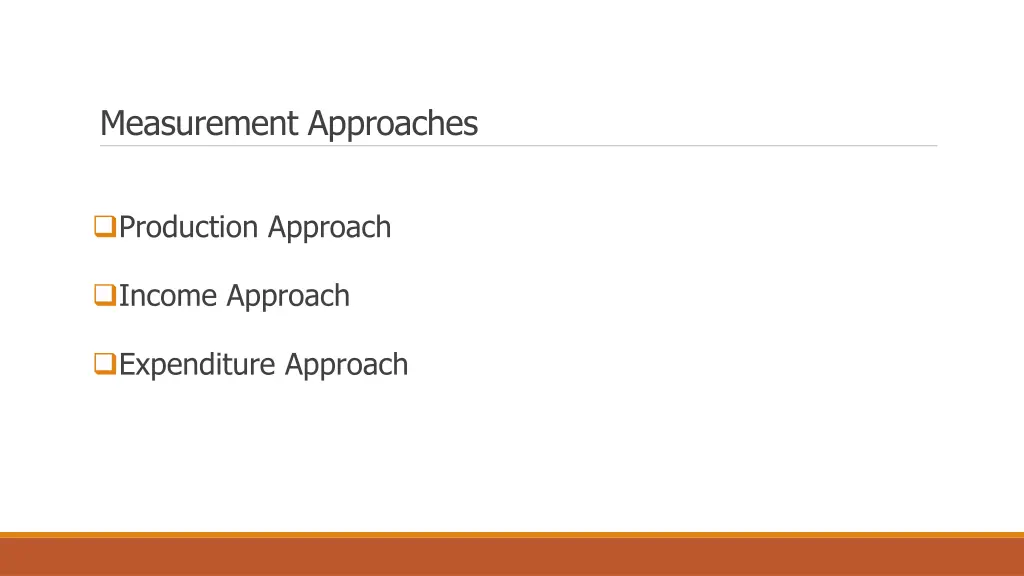 measurement approaches