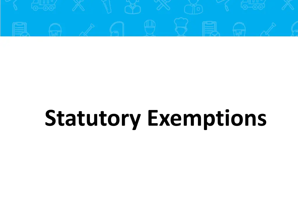statutory exemptions