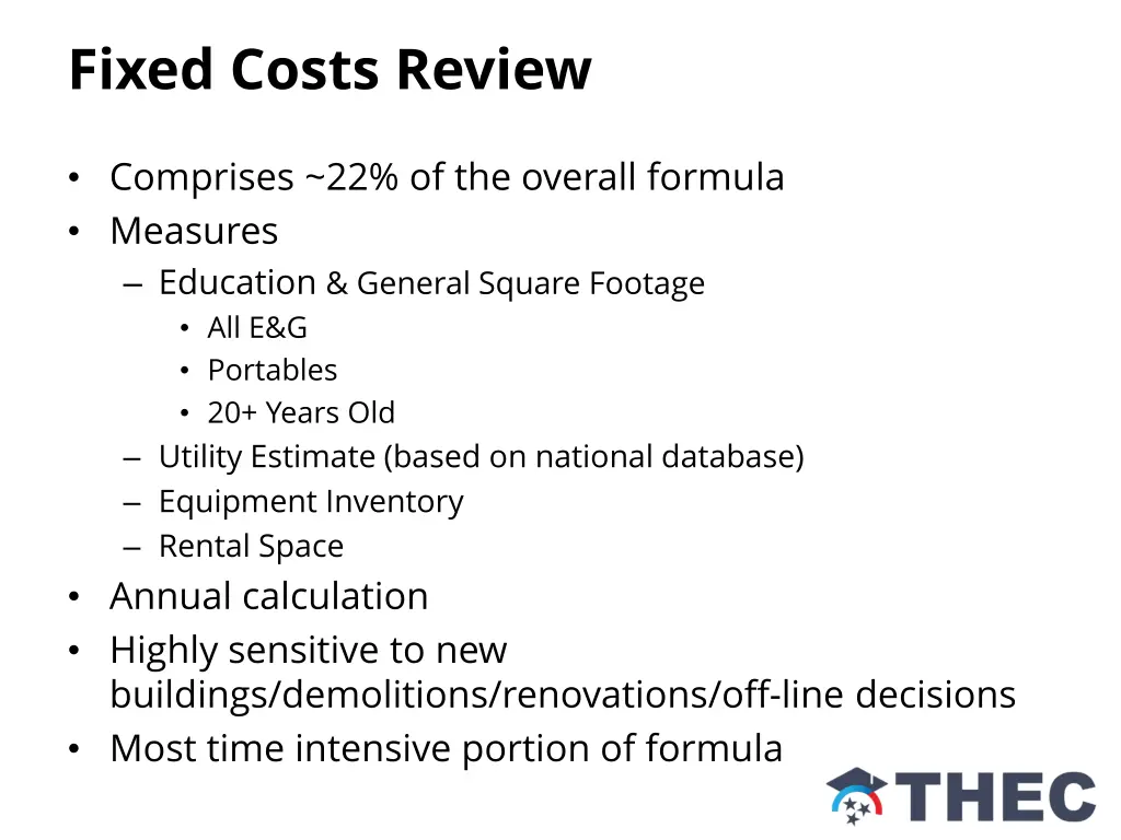fixed costs review