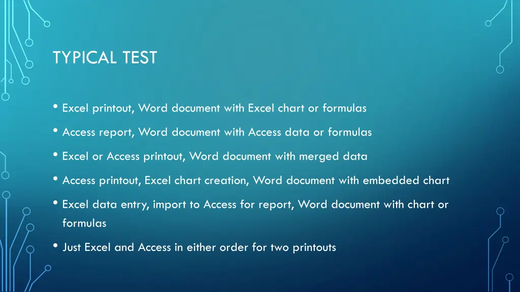 typical test