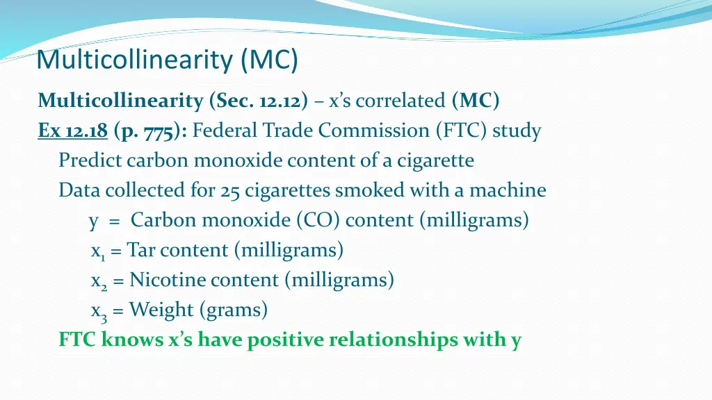 multicollinearity mc