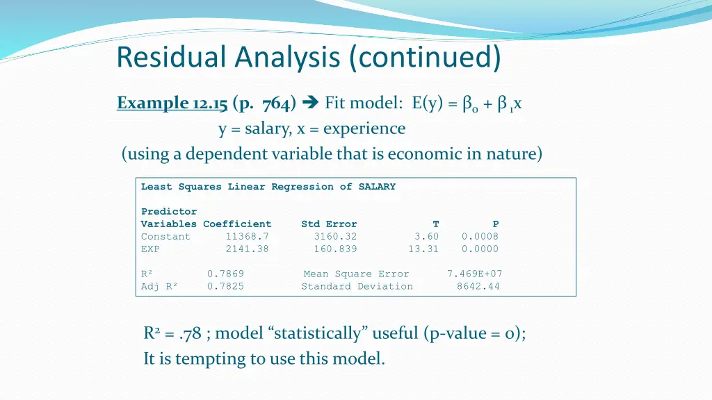 residual analysis continued 5
