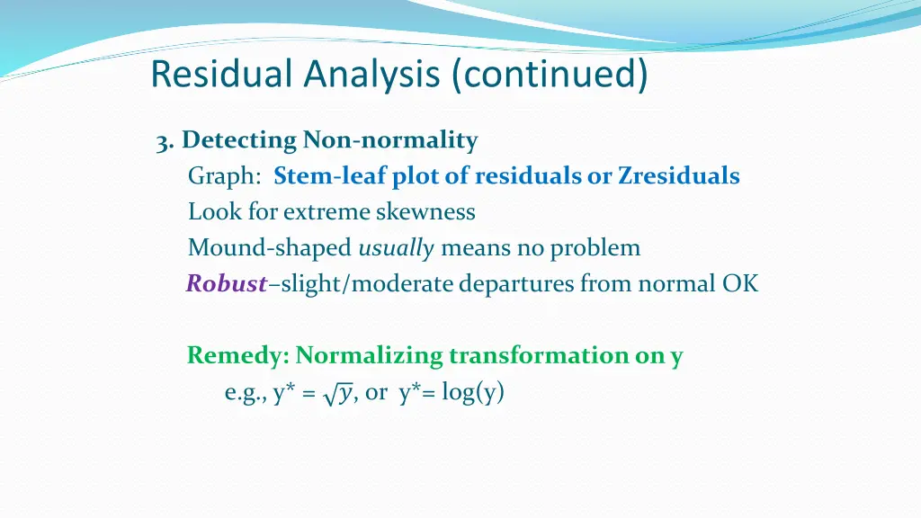 residual analysis continued 6