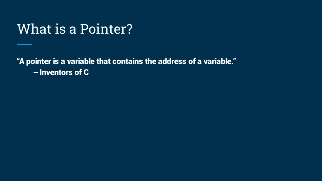 what is a pointer