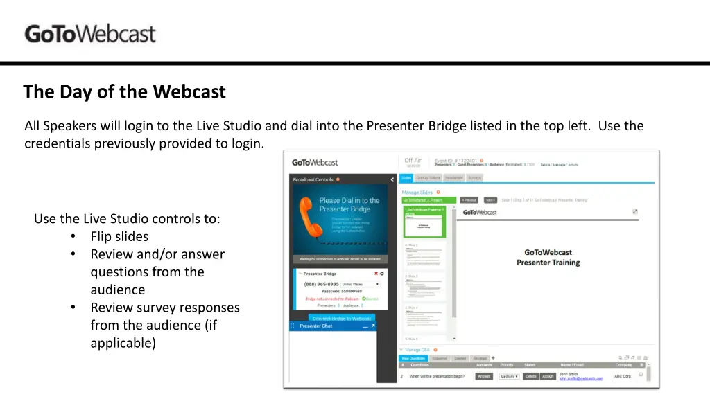 the day of the webcast 1