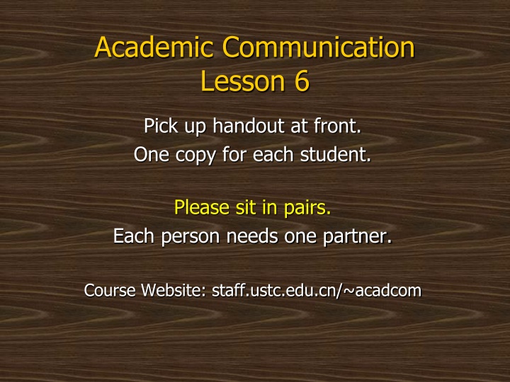 academic communication lesson 6