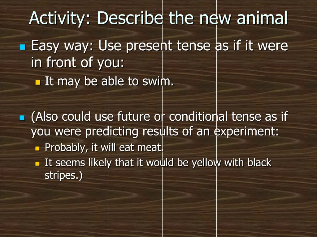 activity describe the new animal 1
