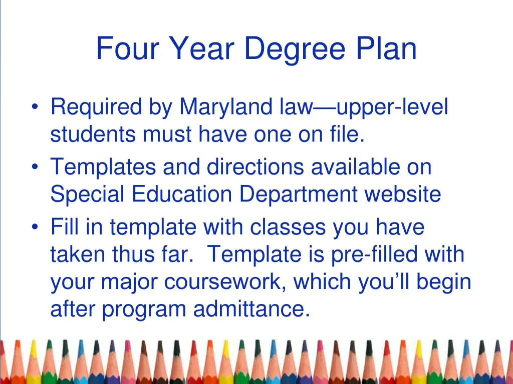 four year degree plan