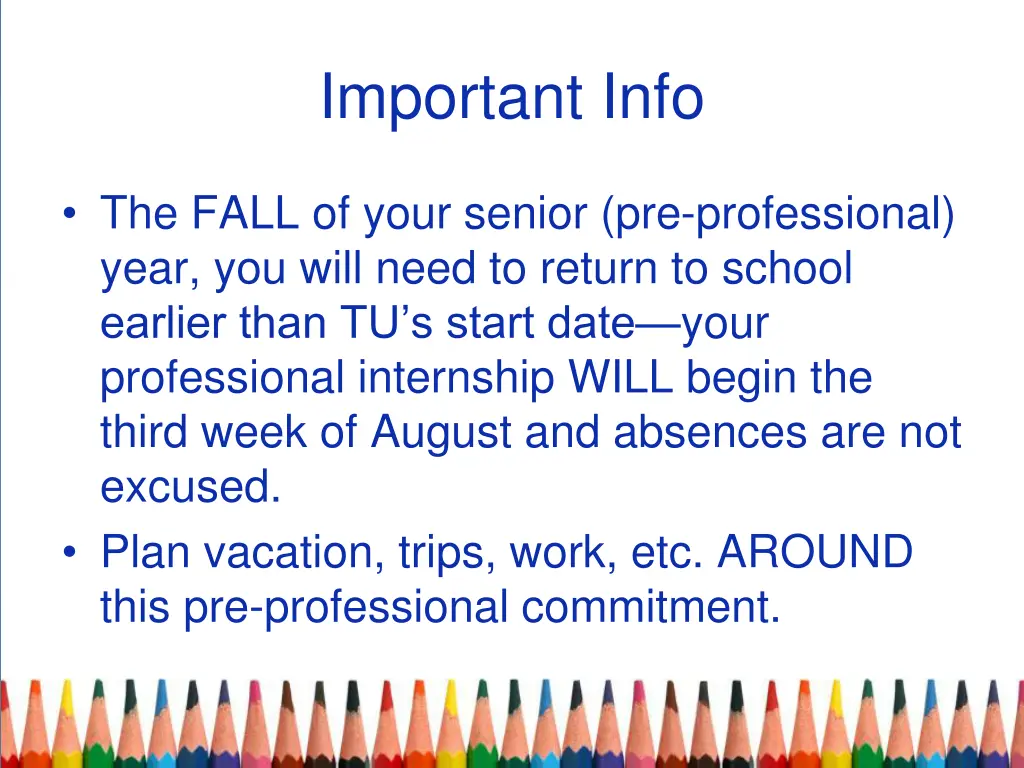 important info