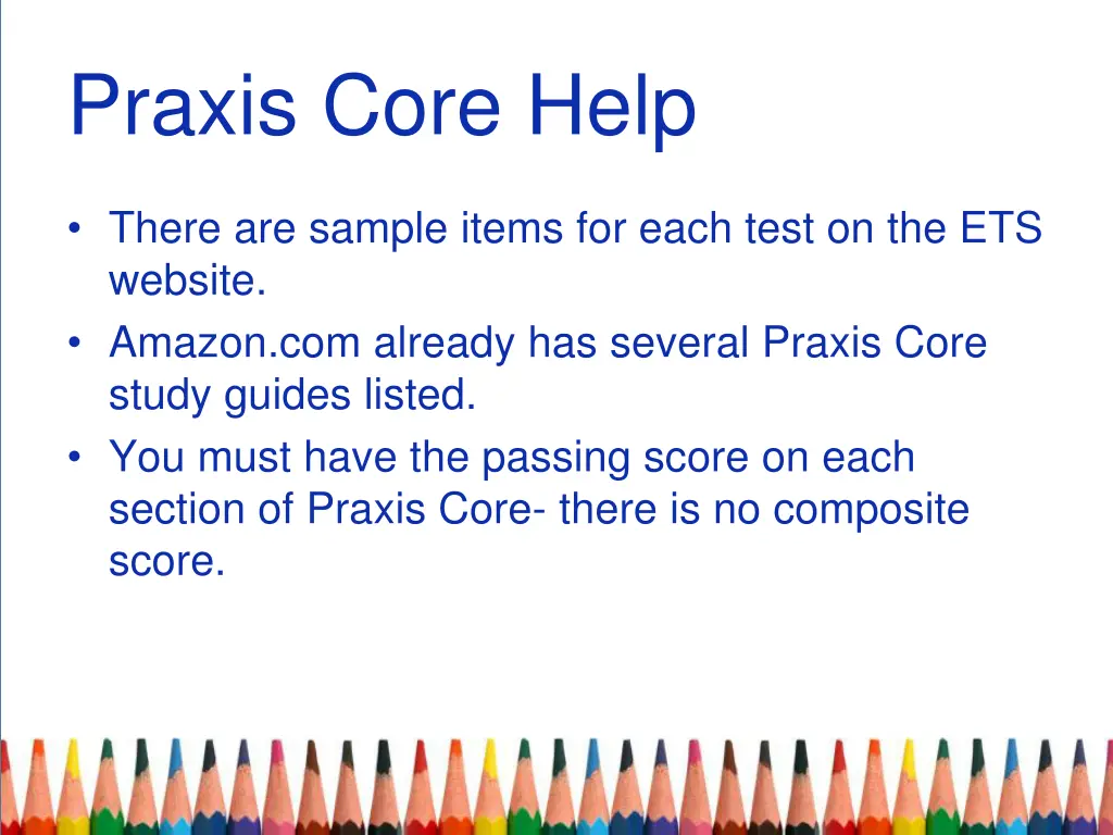praxis core help