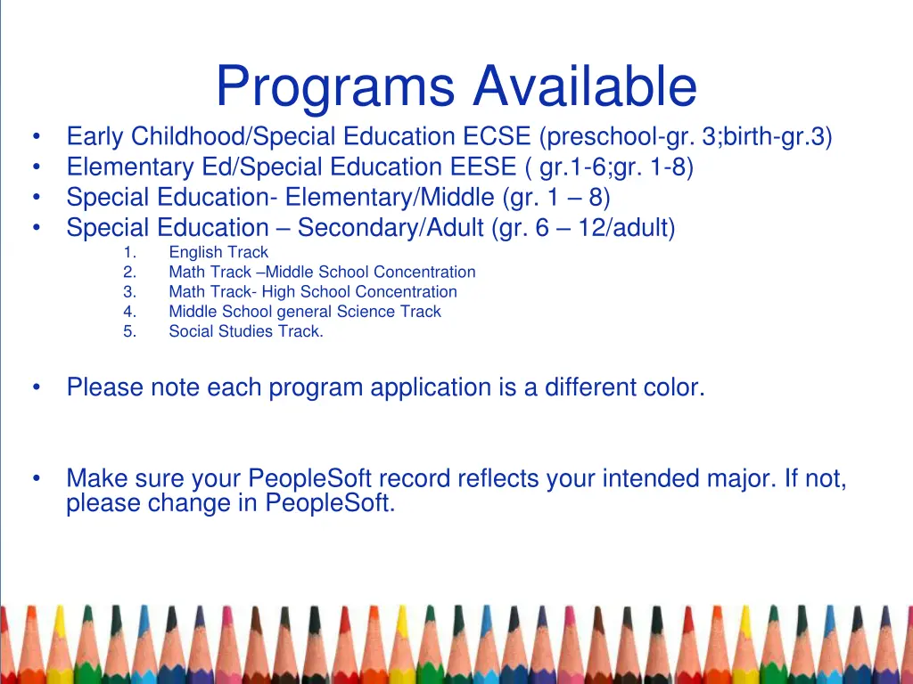 programs available early childhood special