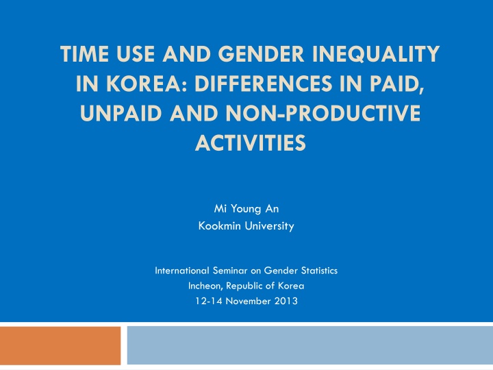 time use and gender inequality in korea