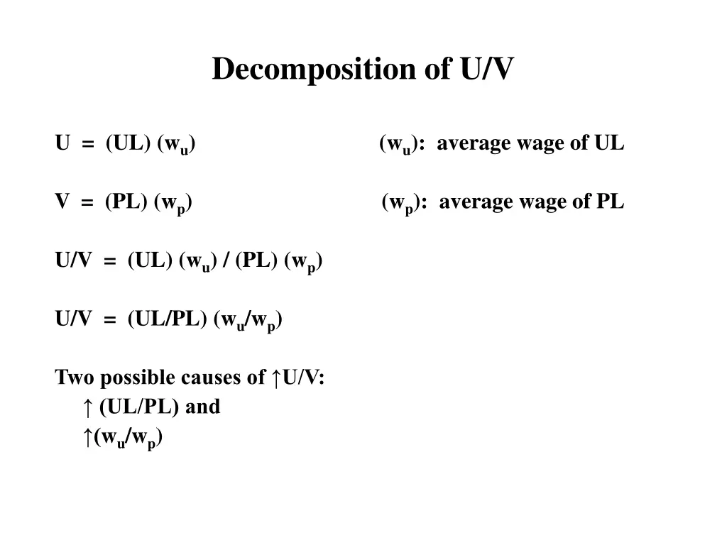 decomposition of u v