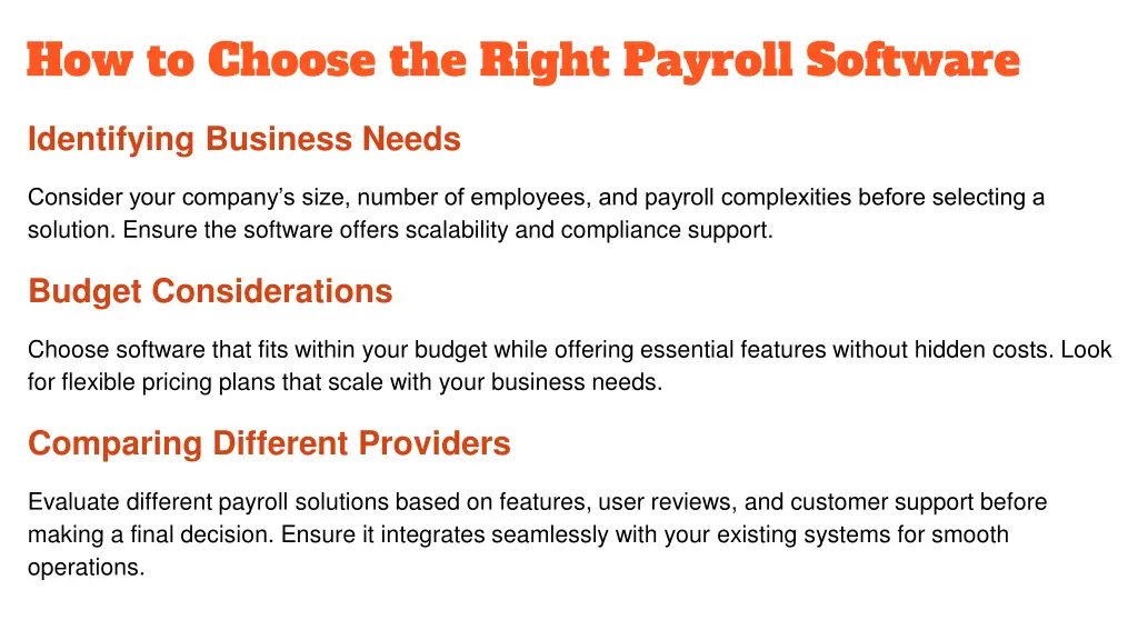 how to choose the right payroll software