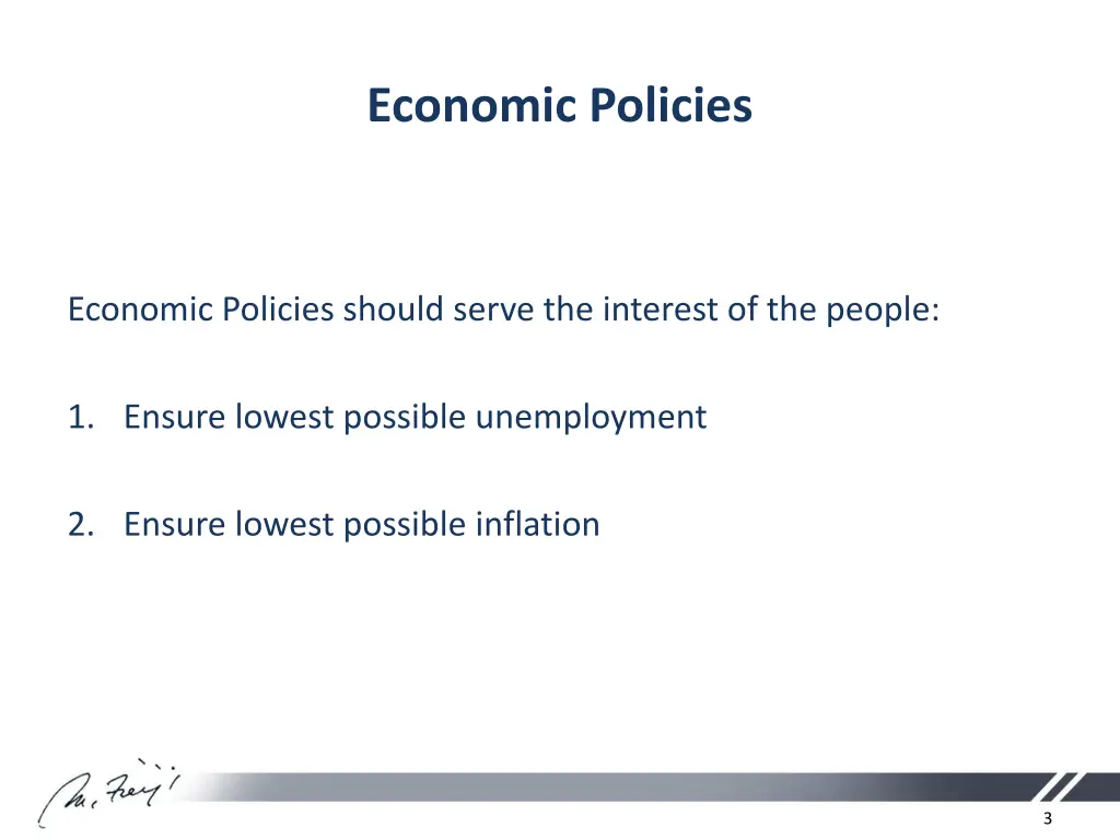 economic policies