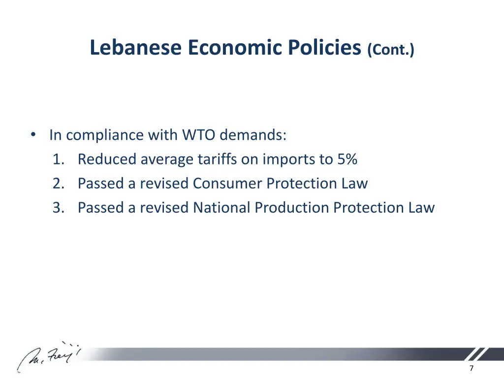 lebanese economic policies cont
