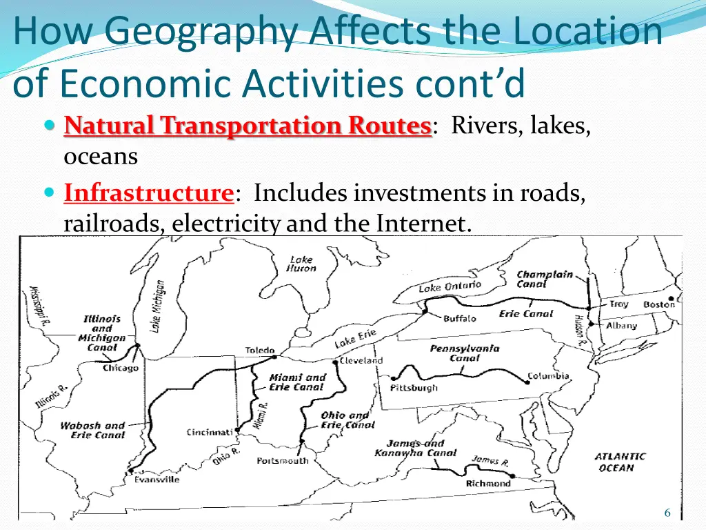 how geography affects the location of economic 1