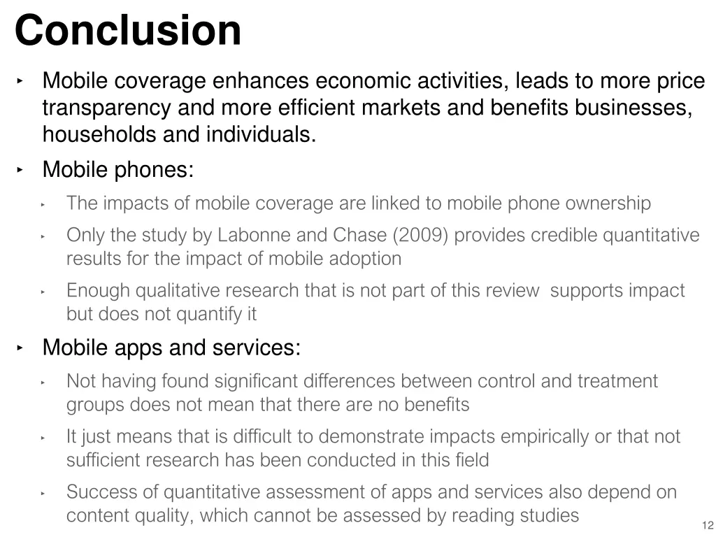 conclusion mobile coverage enhances economic