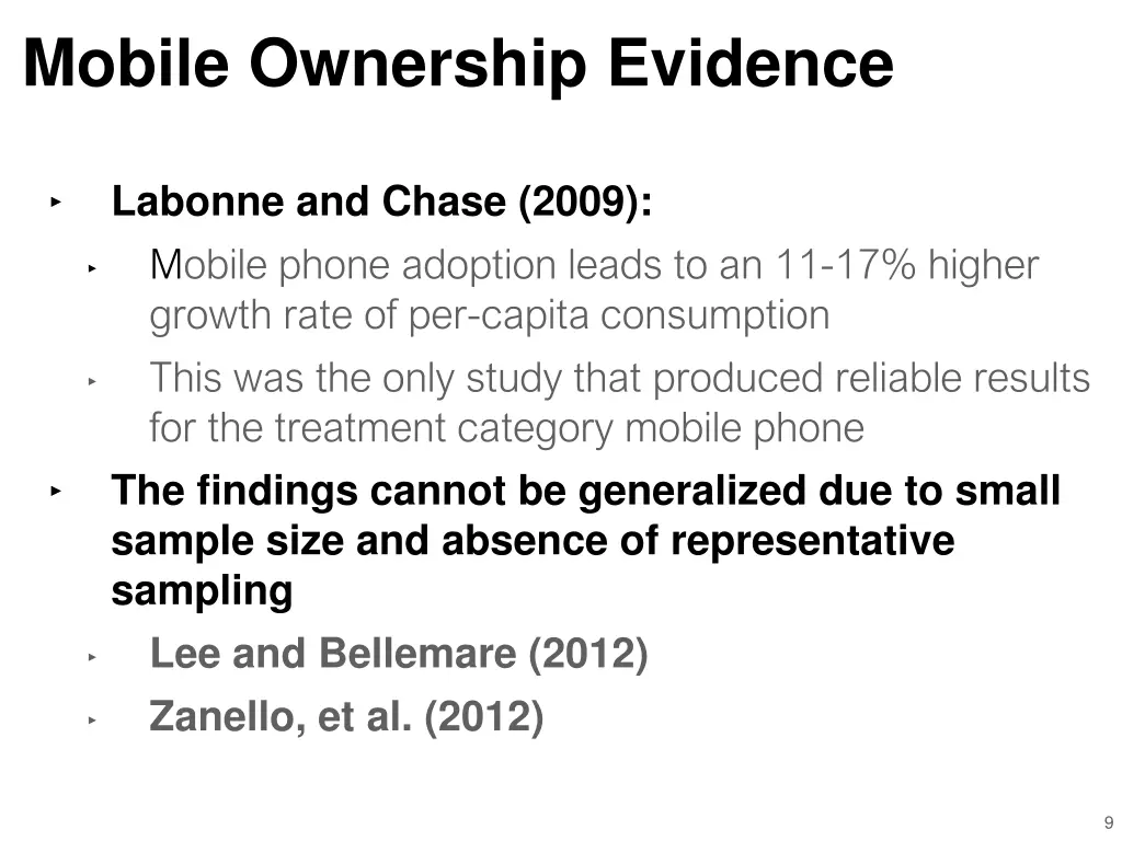 mobile ownership evidence