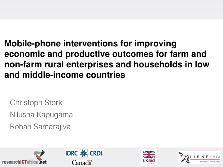 mobile phone interventions for improving economic