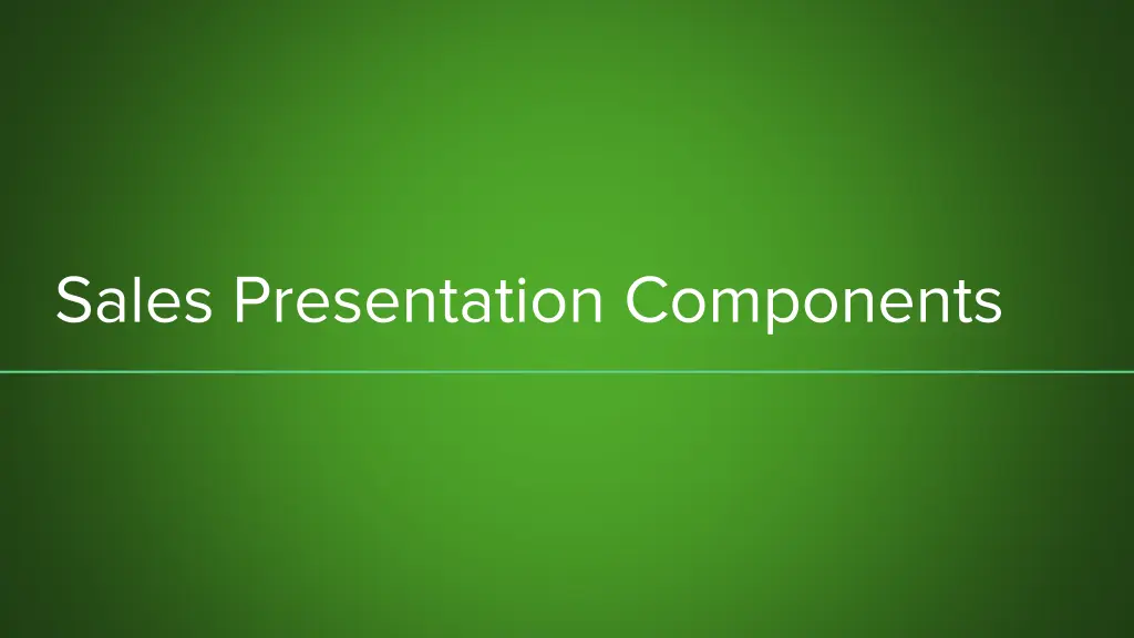 sales presentation components