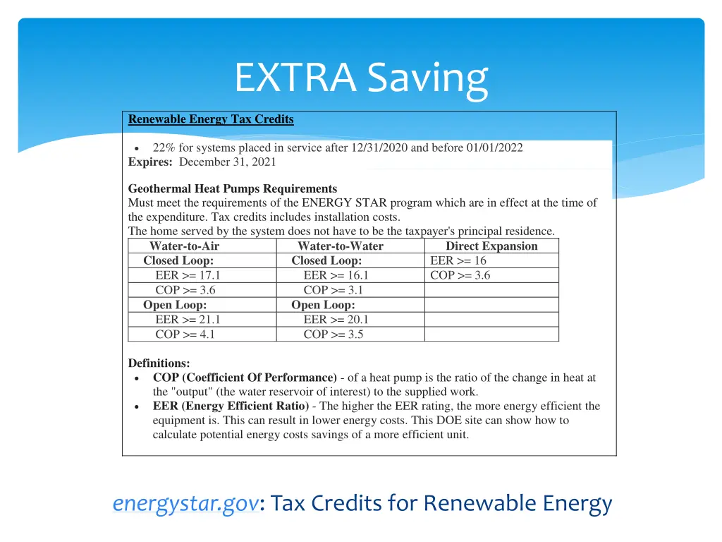 extra saving