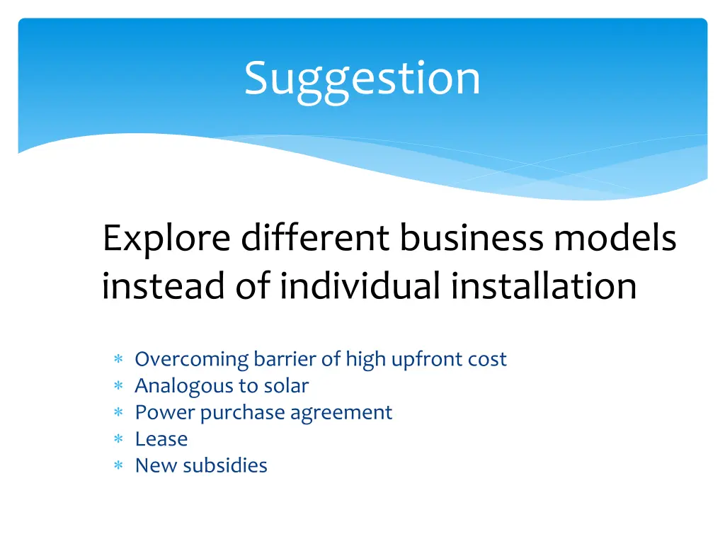 suggestion