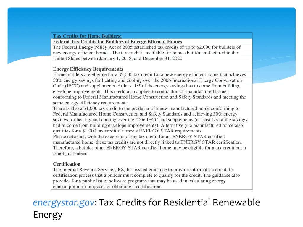 tax credits for home builders federal tax credits