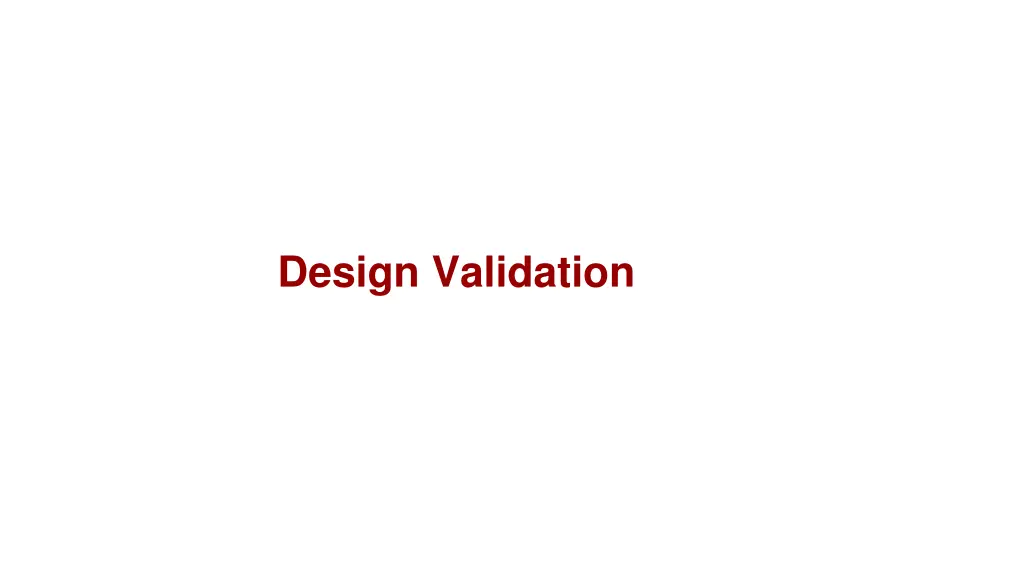 design validation