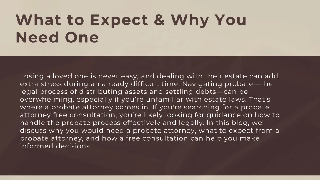what to expect why you need one