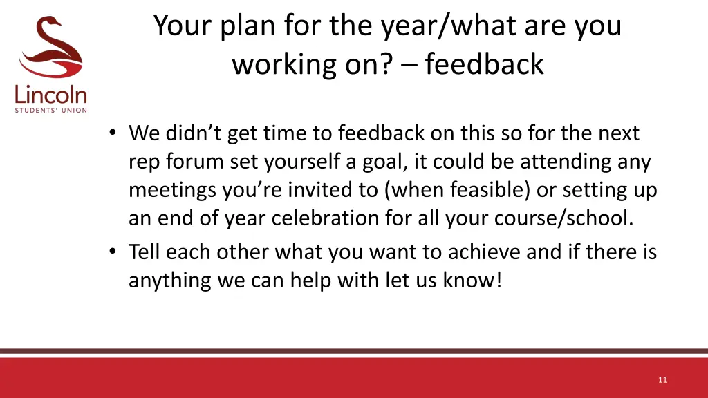 your plan for the year what are you working 1